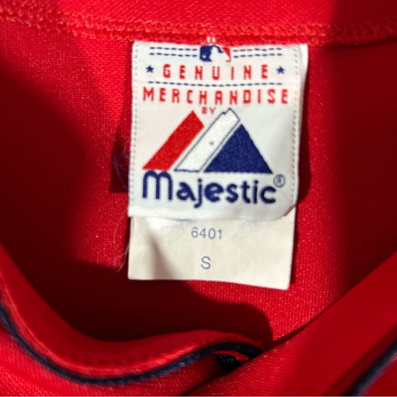 VTG Youth Majestic DC Jersey Nationals Size Small Red Blank - Picture 9 of 9